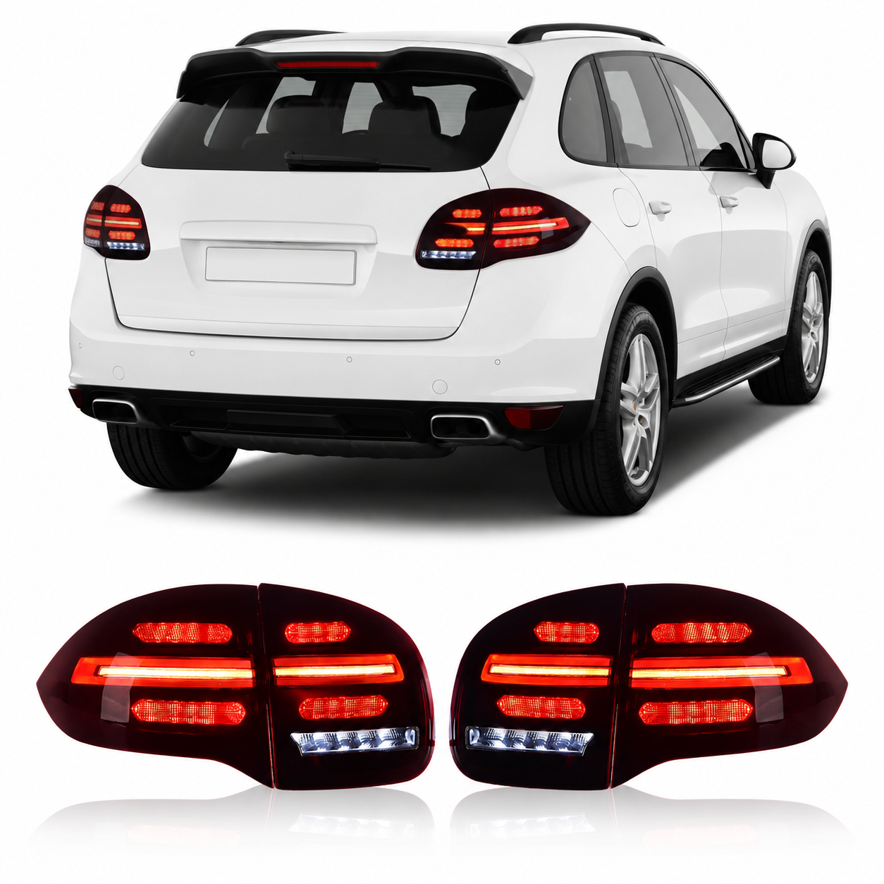 LED Tail Lights for Porsche Cayenne 958.1 (2011-2014) – 958.2 Style Upgrade
