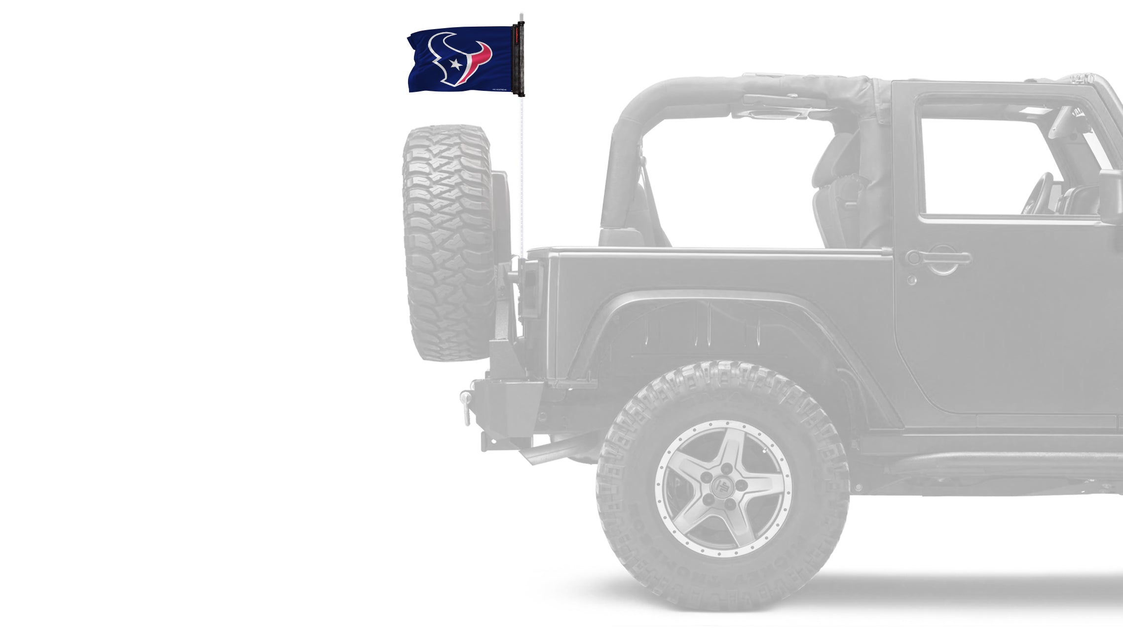 Houston Texans 11"x17" Forever Wave Flag for Jeep Wrangler LJ 2003-2006