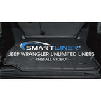SMARTLINER Custom Fit Floor Liners For 2018-2024 Wrangler JL Unlimited (No Sub and No Flat Load Floor)