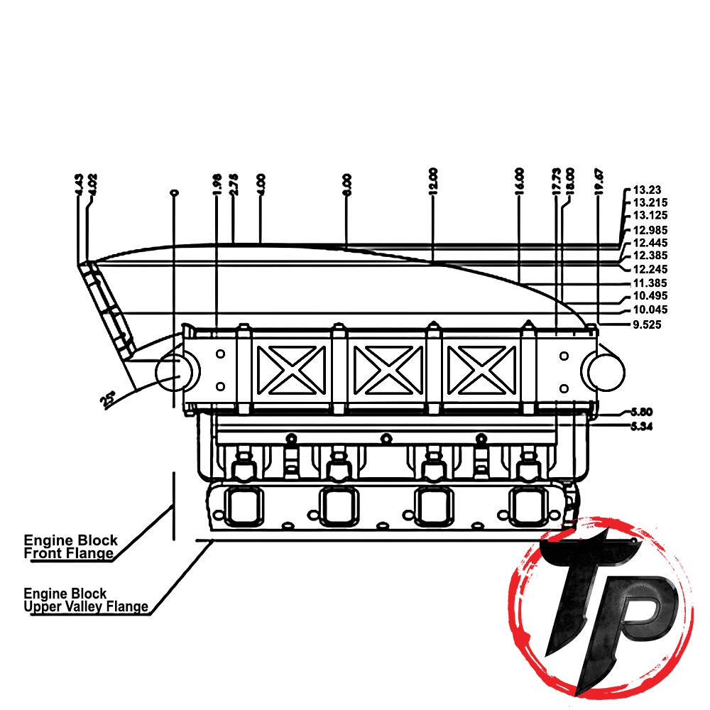 1900hp Low Profile Air-to-Water Intercooler for Texas Speed Titan Intakes By Tick Performance
