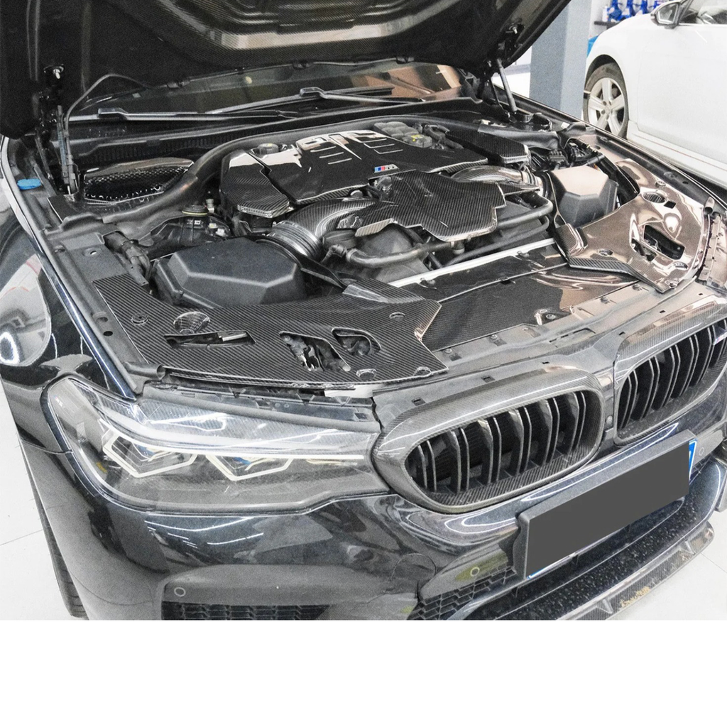 Carbon Fiber Complete Engine Bay Kit for BMW F90 M5 F91 F92 F93 M8 G30 5 Series - Bull Boost Performance