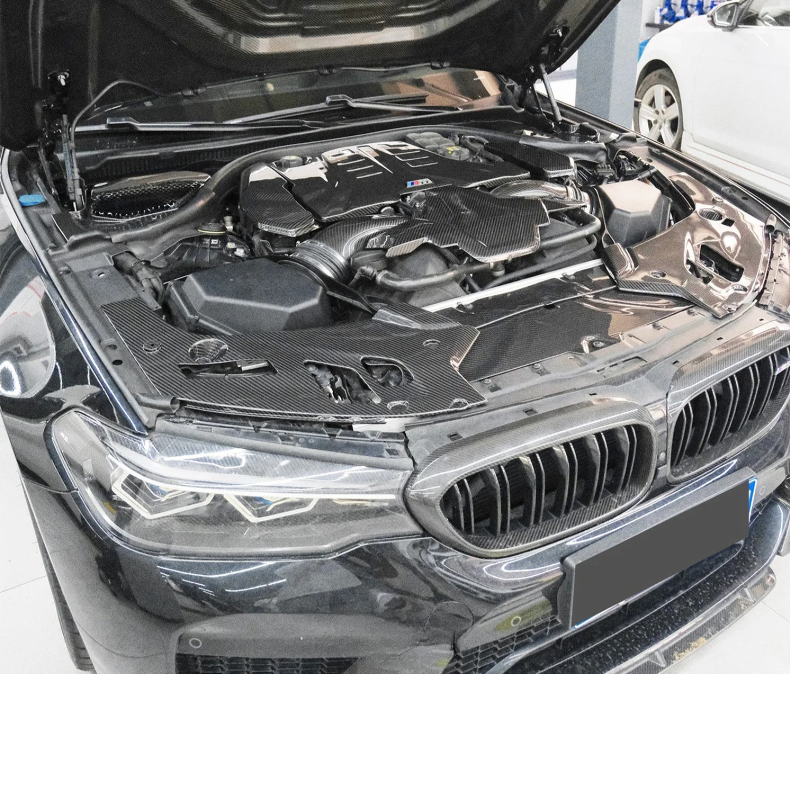 Carbon Fiber Complete Engine Bay Kit for BMW F90 M5 F91 F92 F93 M8 G30 5 Series - Bull Boost Performance