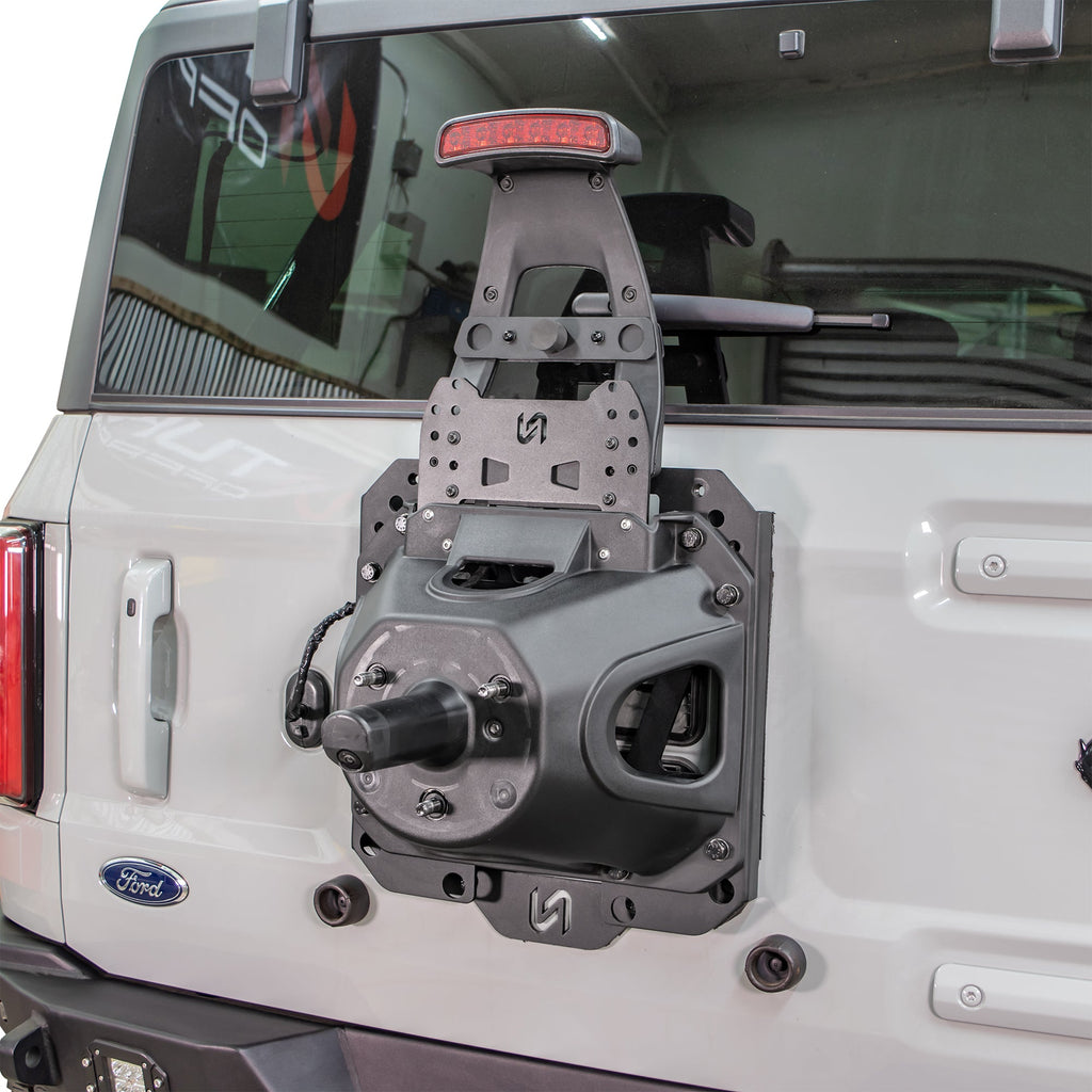 2021+ Ford Bronco Tire Carrier Relocation Kit - Turn Offroad