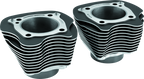 Twin Power 17-Up M8 Black 4.25 Inch Big Bore Cylinders Pair