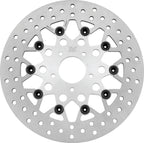 Twin Power 84-17 Big Twin Exc 11.8 and Lug Mount 84-13 XL Front 11.5 Floating Rotor Mesh Silver