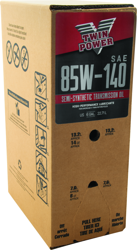 Twin Power 85W140 Semi-Synthetic Transmission Lube - 6 Gallon Bag-In-Box