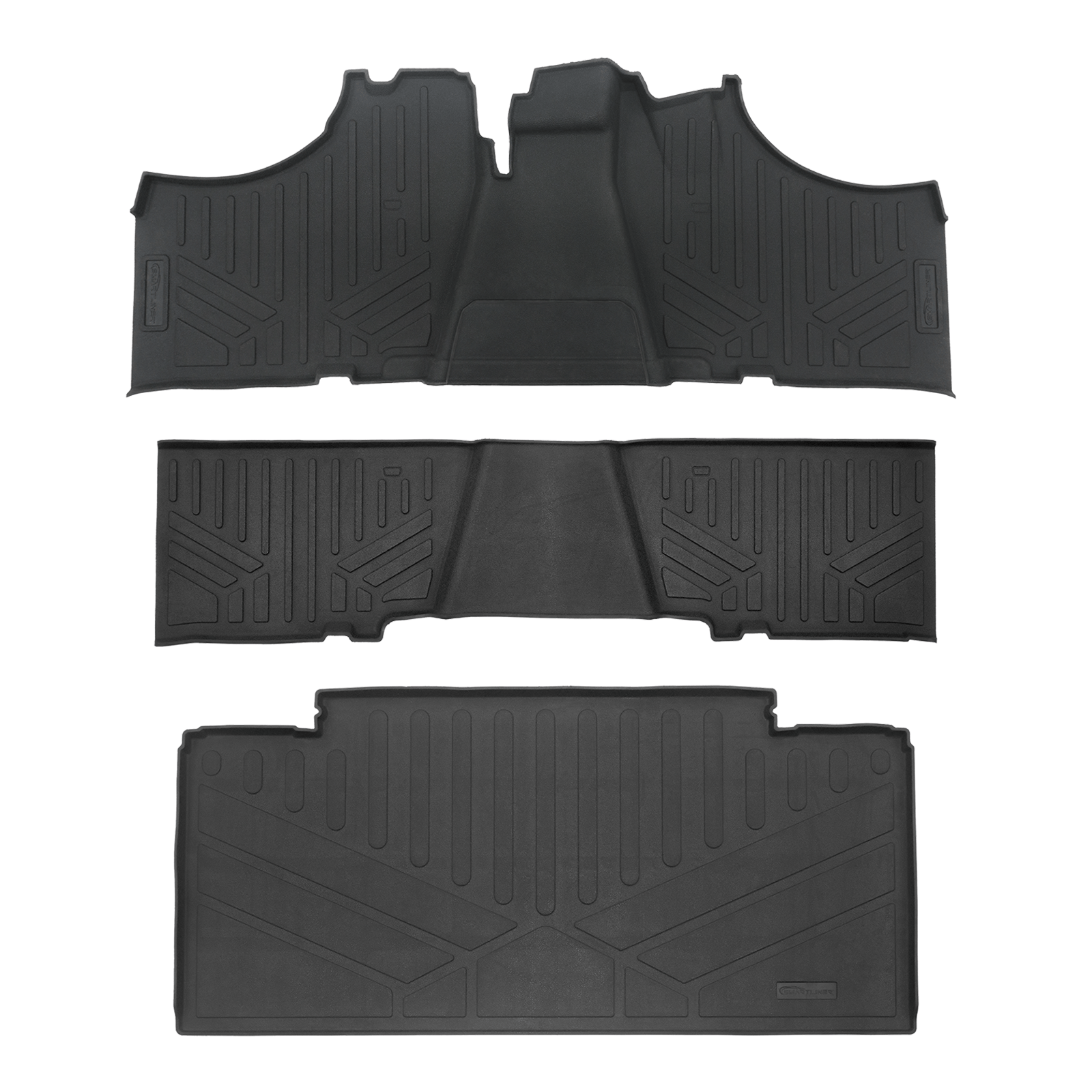 SMARTLINER Custom Fit Rugged Rubber Floor Liners For 2017-2024 Kawasaki Mule (6-Seater Models)