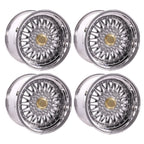 (4) 17X10 +25 5X100 / 5X114.3 Step Lip Deep Dish Mesh Wheels Rims