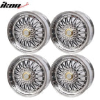 (4) 18X8.0 +35 5X114.3 / 5X120 Step Lip Deep Dish Mesh Wheels Rims