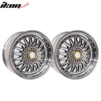 (4) 18X8.0 +35 5X114.3 / 5X120 Step Lip Deep Dish Mesh Wheels Rims