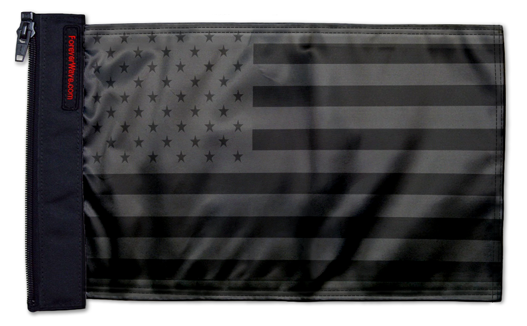 USA Black 12"x18" Forever Wave Flag for Jeep Wrangler TJ 1996-2006