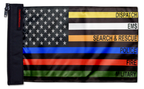 USA Subdued First Responders 12"x18" Forever Wave Flag for Golf Carts