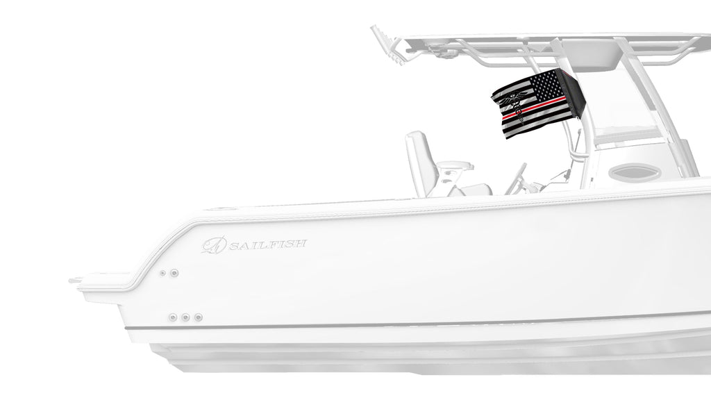 USA Subdued Nurses 12"x18" Forever Wave Flag for Boats