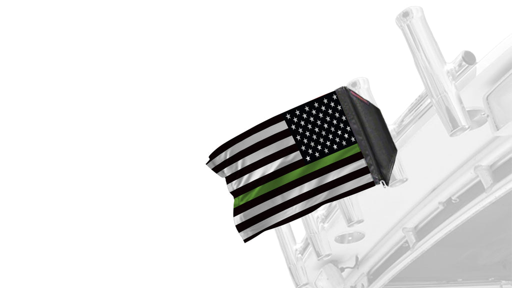USA Subdued Thin Green Line 12"x18" Forever Wave Flag