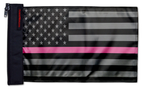 USA Subdued Thin Pink Line 12"x18" Forever Wave Flag for Jeep Wrangler LJ 2003-2006