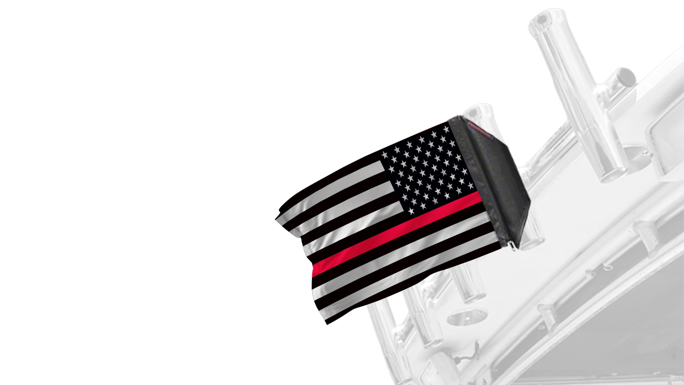 USA Subdued Thin Red Line 12"x18" Forever Wave Flag for Boats