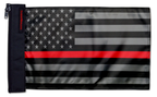 USA Subdued Thin Red Line 12"x18" Forever Wave Flag for Jeep Wrangler LJ 2003-2006