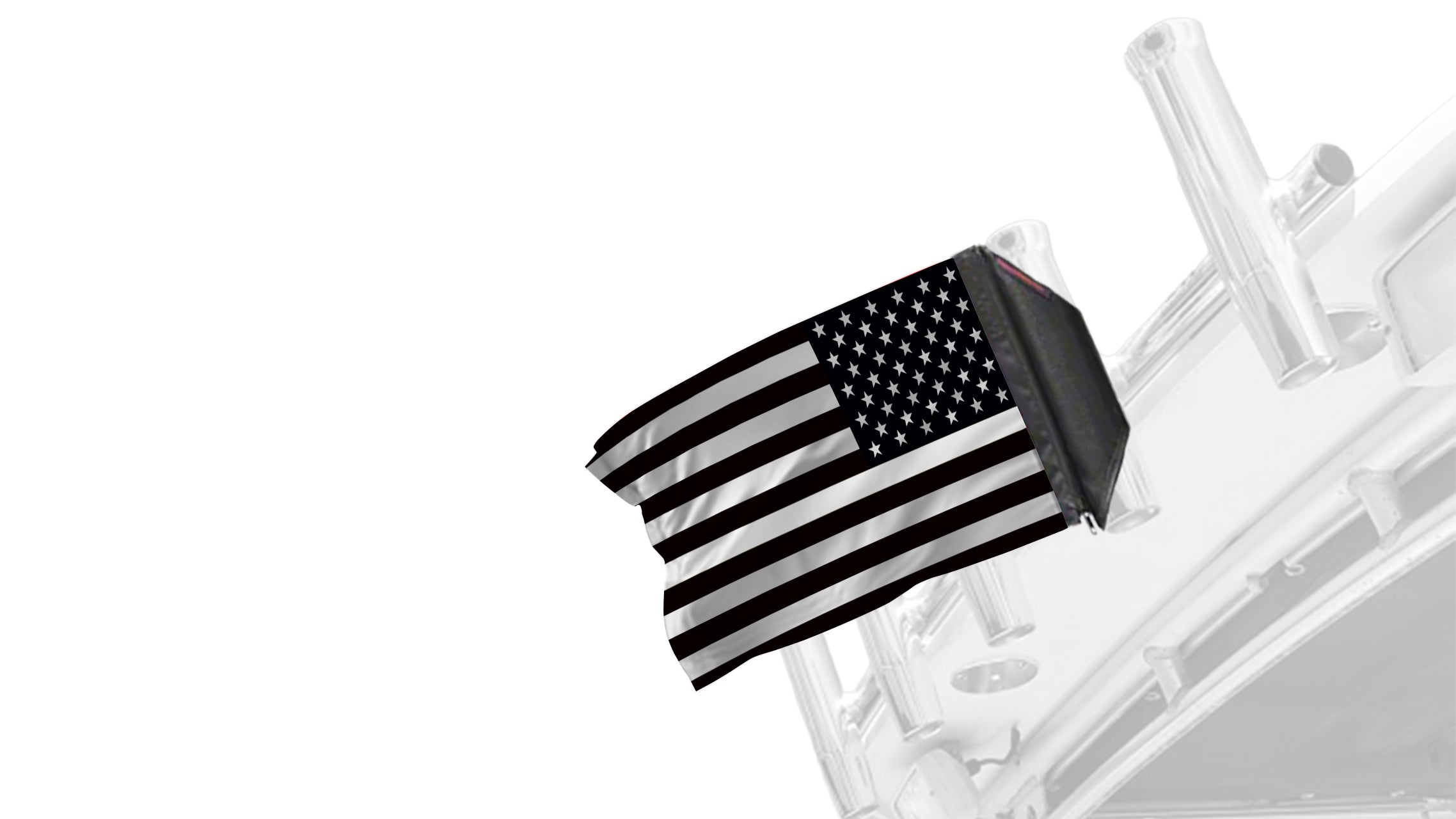 USA Subdued Thin White Line 12"x18" Forever Wave Flag