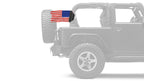 USA Ol' Glory - The Stars and Stripes 12"x18" Forever Wave Flag for Jeep Wrangler JK 2-Door 2007-2018