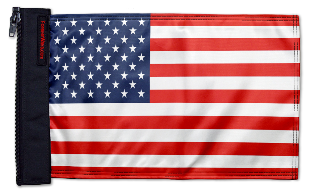 USA Ol' Glory - The Stars and Stripes 12"x18" Forever Wave Flag for Jeep Wrangler JK 2-Door 2007-2018