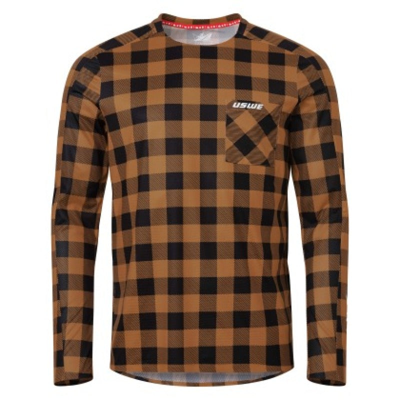 USWE Flannel Long Sleeve Lightweight Off-Road Jersey Bronze - Medium