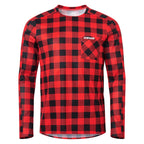 USWE Flannel Long Sleeve Lightweight Off-Road Jersey Flame Red - 2XL