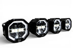 5 Light U-Con Interlocking Off Road LED Pod With Amber or White DRL Running Light