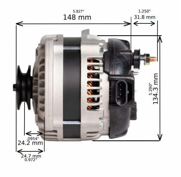 Universal Fit High Output Alternator by JS Alternators
