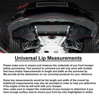 100" Ford Front Bumper Lip Splitter Chin Side Spoiler Rubber Foam
