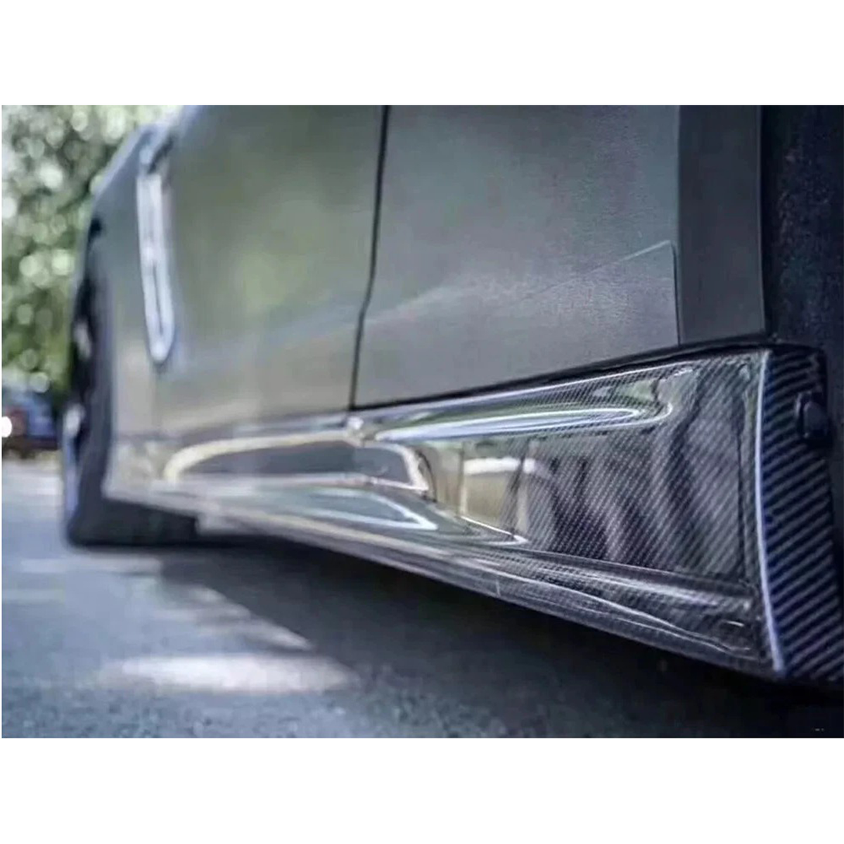 Carbon Fiber Side Skirts for Nissan GT R R35 by Stratec Systems