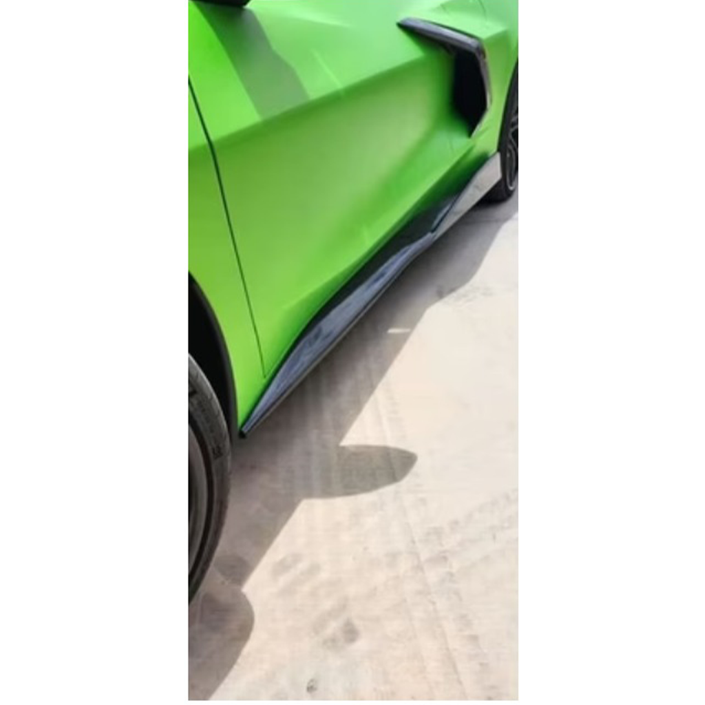 Carbon Fiber Side Skirts for Chevrolet Corvette C8 - Bull Boost Performance