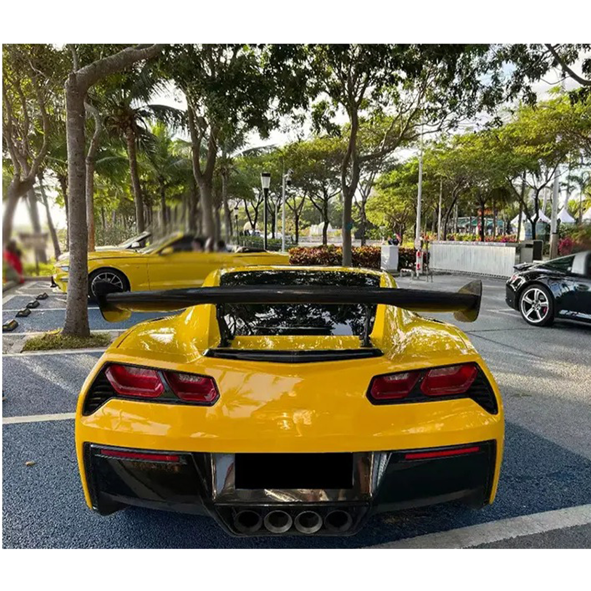 Carbon Fiber Rear GT Wing for Chevrolet Corvette C7 by Stratec Systems