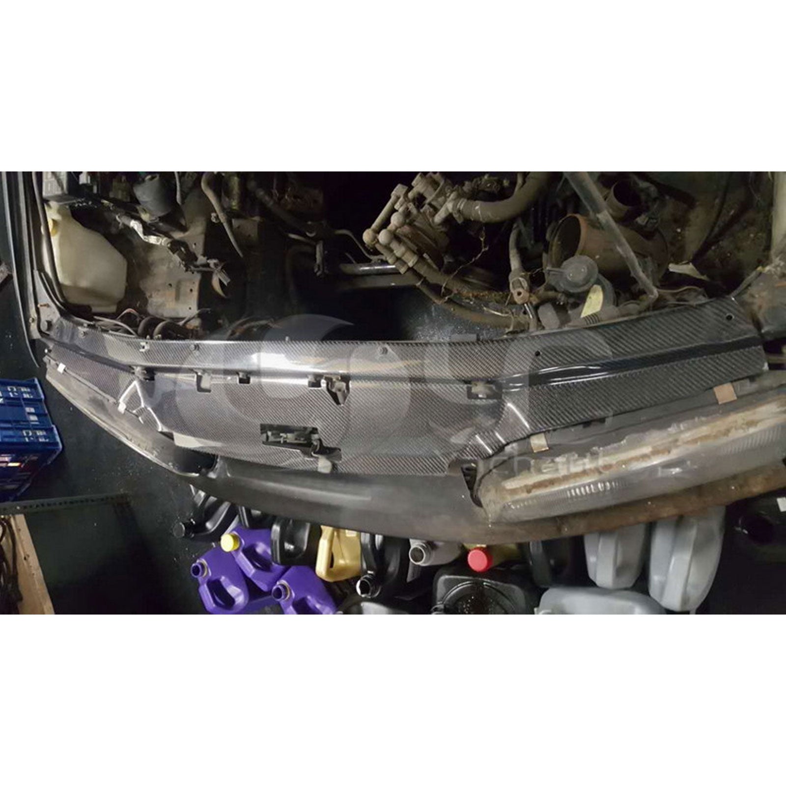 Carbon Fiber Garage Defend Style Cooling Panel for Nissan Skyline R32 GTR - Bull Boost Performance
