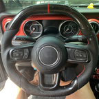 Flat Top & Bottom Real Carbon Fiber Steering Wheel for Jeep Wrangler JL (2018+)