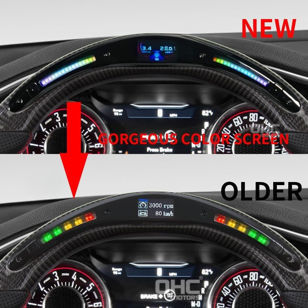 Carbon Fiber LED Heated Steering Wheel for Dodge 2015-2026