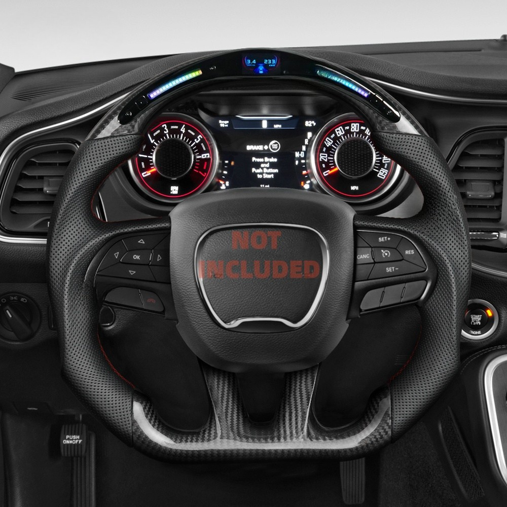 Carbon Fiber LED Heated Steering Wheel for Dodge 2015-2026