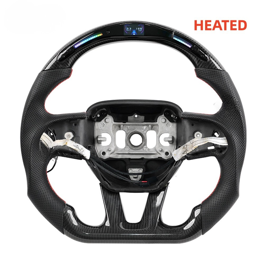 Carbon Fiber LED Heated Steering Wheel for Dodge 2015-2026
