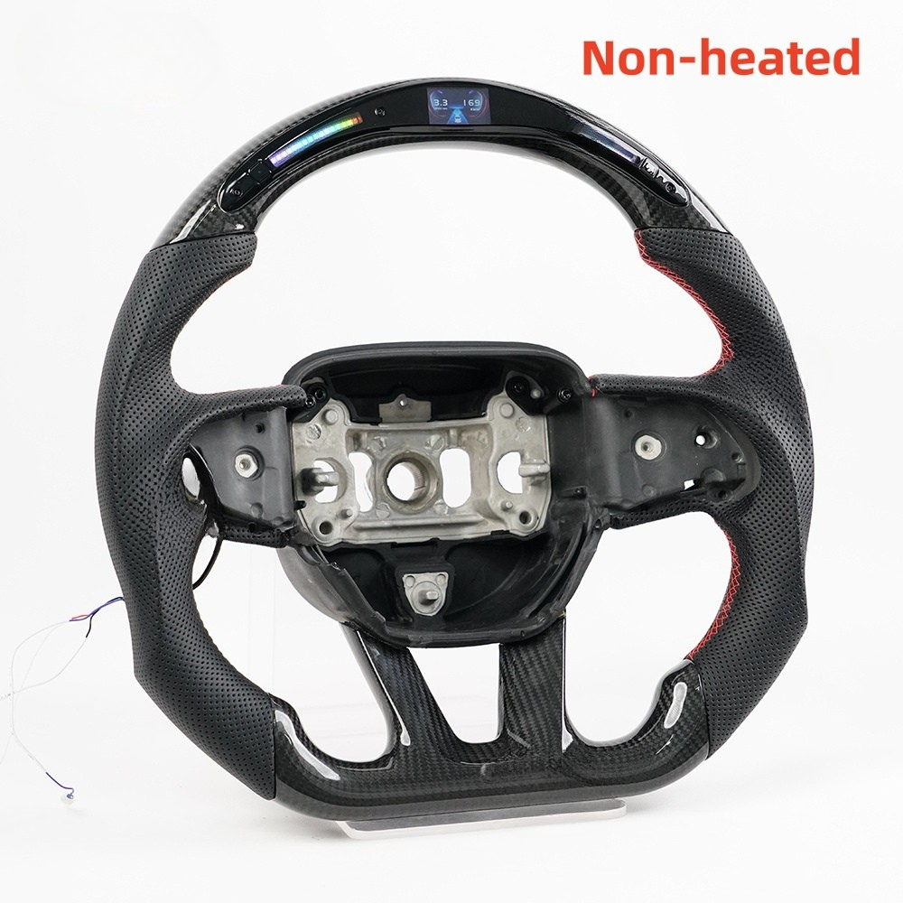 Carbon Fiber LED Heated Steering Wheel for Dodge 2015-2026