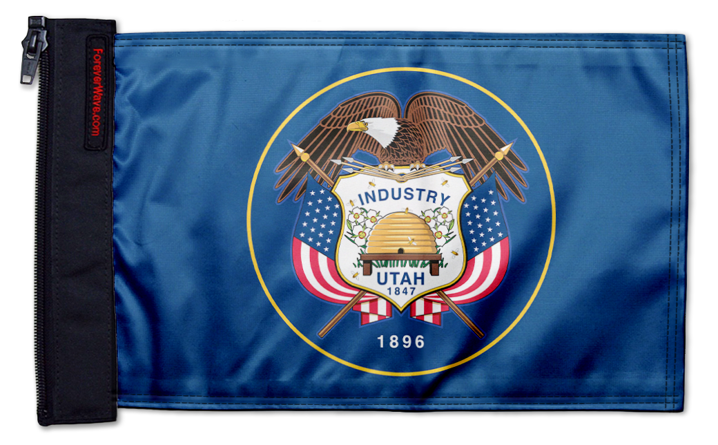 State Flag Utah "Old Style" 12"x18" Forever Wave Flag