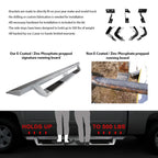2007-2018 Chevy Silverado Sierra IKON V1 Silver Running Board Steel