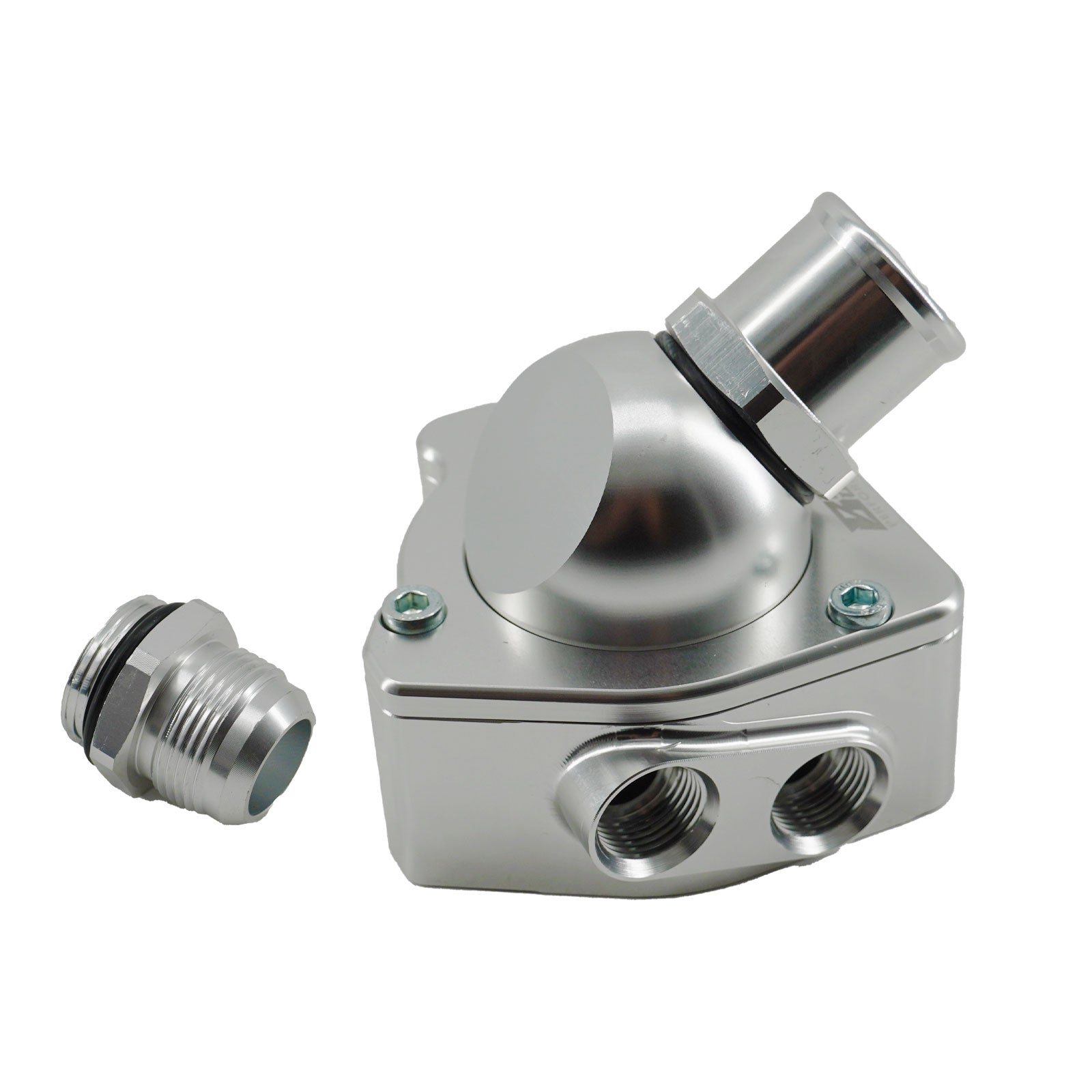 K20 K24 K Series Direct Water Pump Mount V2 Swivel Neck Thermostat Housing 16AN - Bull Boost Performance