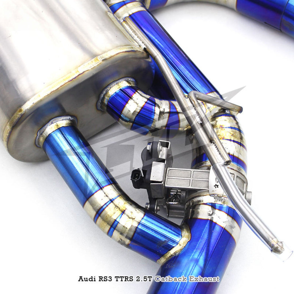 Titanium Valved Catback Exhaust System for Audi RS3 TTRS 2.5T - Bull Boost Performance