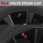 RT 008 Piston Head Style Valve Caps - Red