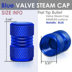 RT 024 Two Grip Top/Bottom Blue Valve Caps