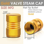 RT 024 Two Grip Top/Bottom Gold Valve Caps