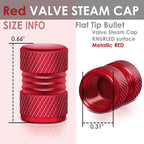 Two Grip Top/Bottom Valve Caps - Red