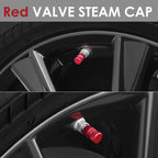 Two Grip Top/Bottom Valve Caps - Red