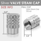 Valve Caps RT 046 Full Cut Silver Engine Parts