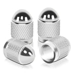 Acorn Grip Valve Caps - Silver