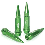 Spiked Lug Nut Style Valve Caps - 60MM Green